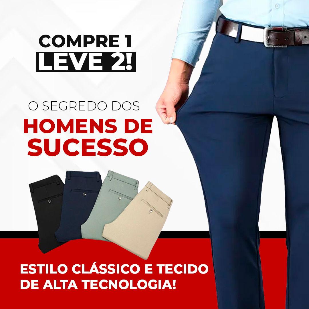 COMPRE 1 LEVE 2 | Calça Social Clássica Alfaiataria For Man 2024 + Brinde Cinto